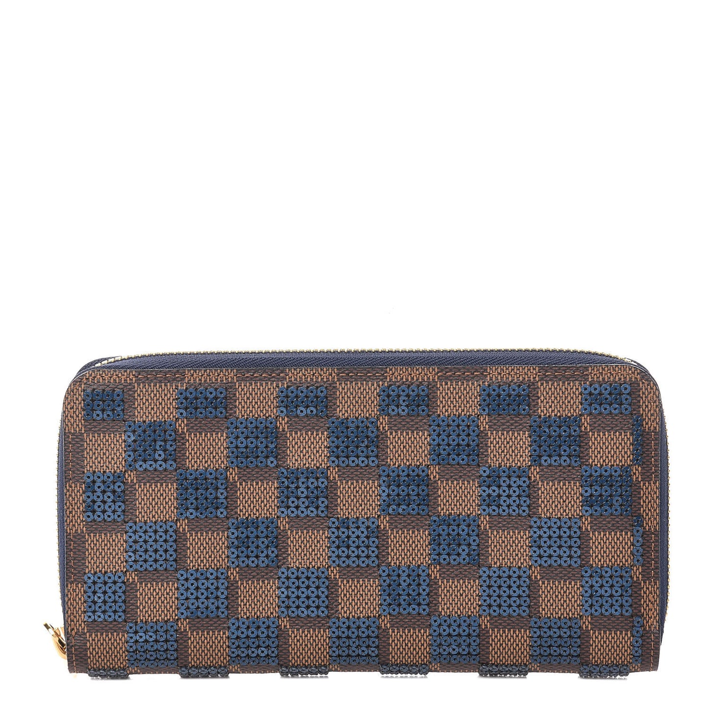 Damier Paillettes Zippy Wallet Blue