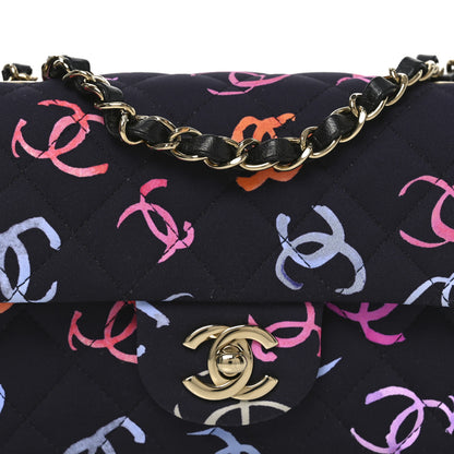 Chanel Printed Fabric Quilted Mini Rectangular Flap Black Pink Blue Yellow Orange 8 of 11