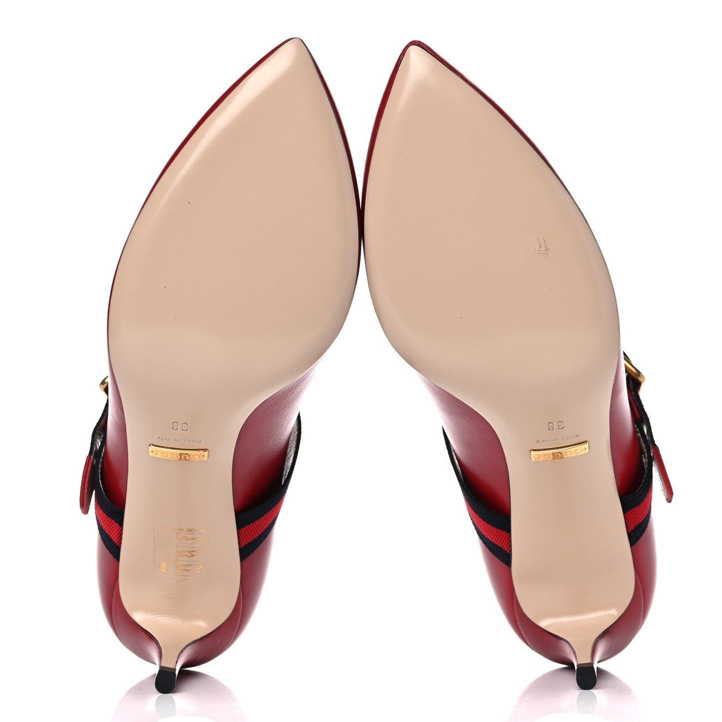 Malaga Kid Sylvie Web Mid Heel Pumps 38 Hibiscus Red