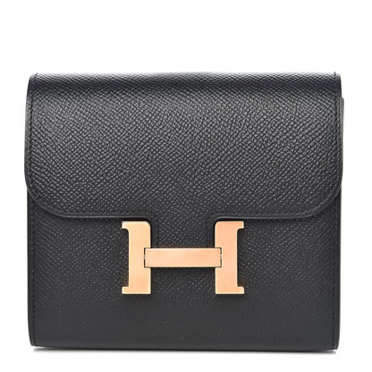 Hermes Epsom Constance Short Wallet Black 1 of 7