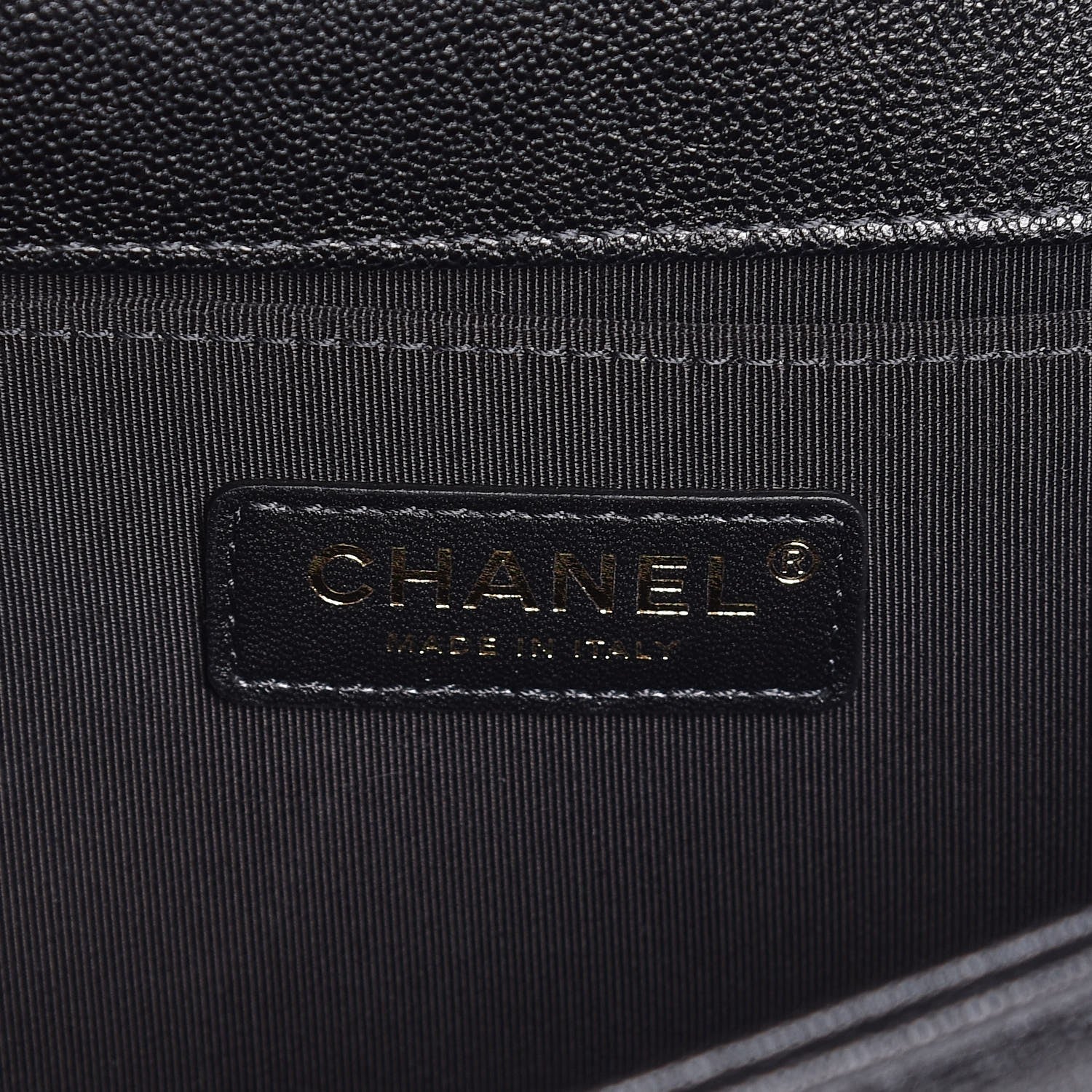 Chanel Caviar Chevron Quilted Medium Boy Flap Black 6 of 8