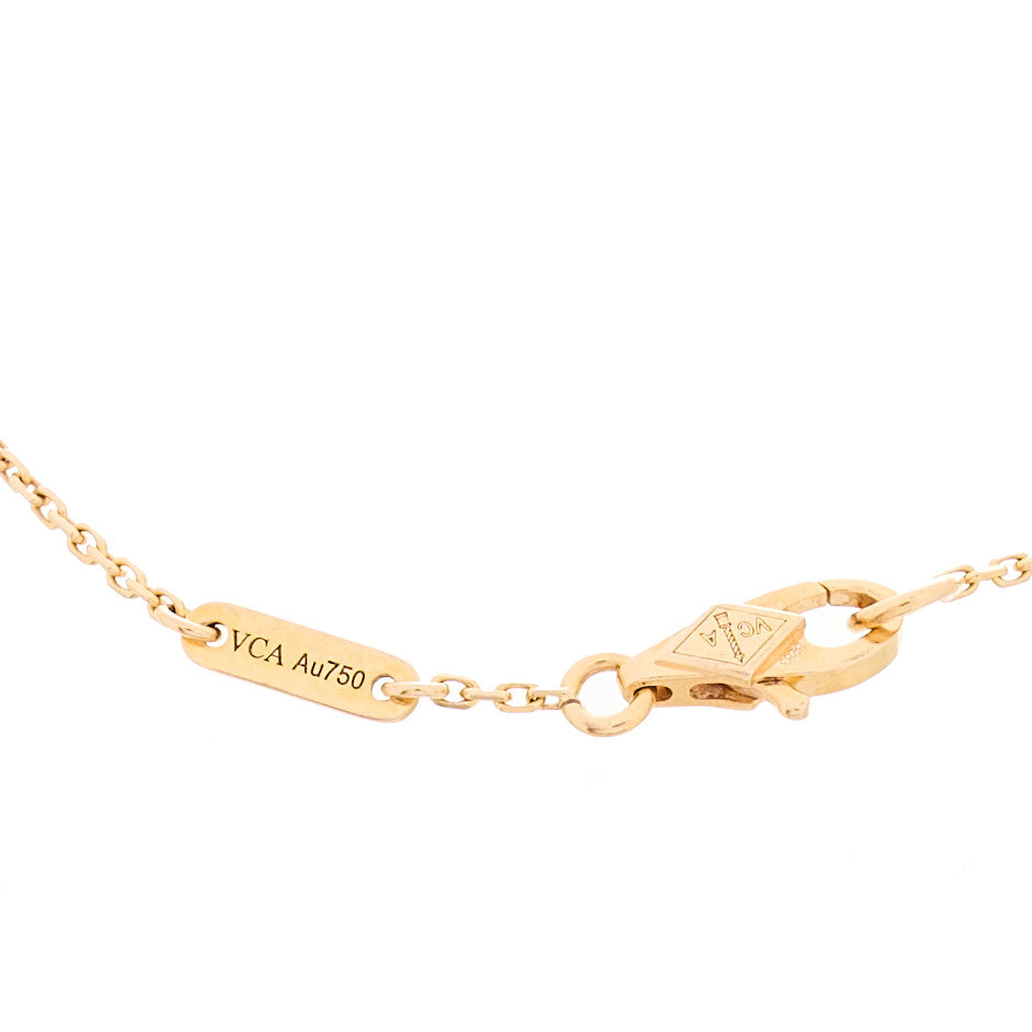 Van Cleef & Arpels 18K Rose Gold Carnelian Sweet Alhambra Bracelet 3 of 5