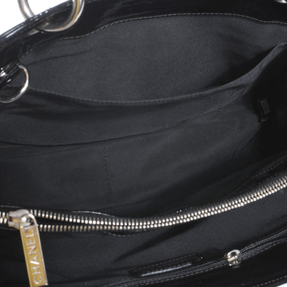 Chanel Patent Grand Shopping Tote GST Black 7 of 7