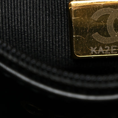 Chanel Shiny Aged Calfskin Quilted Nano Kelly Shopper Black 7 of 11