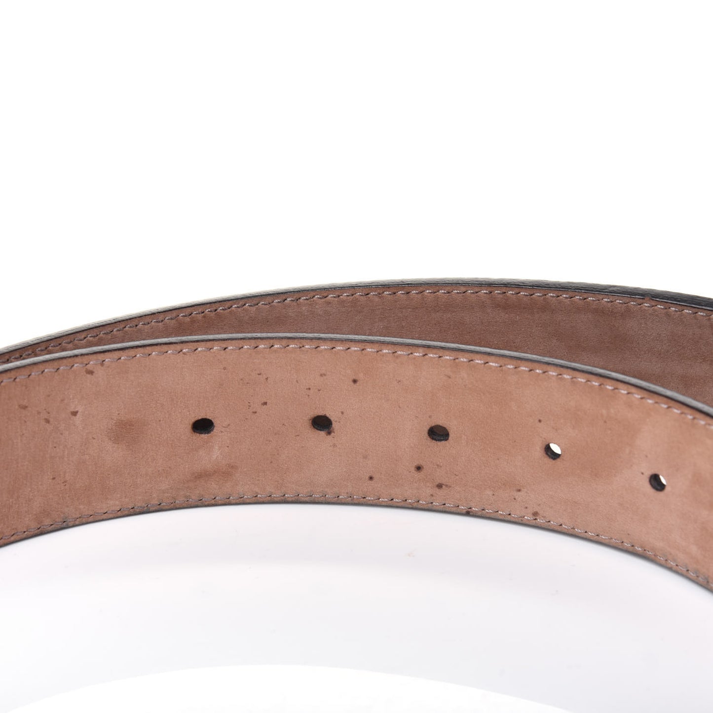 Calfskin Web Interlocking G Belt 105 42 Dark Brown