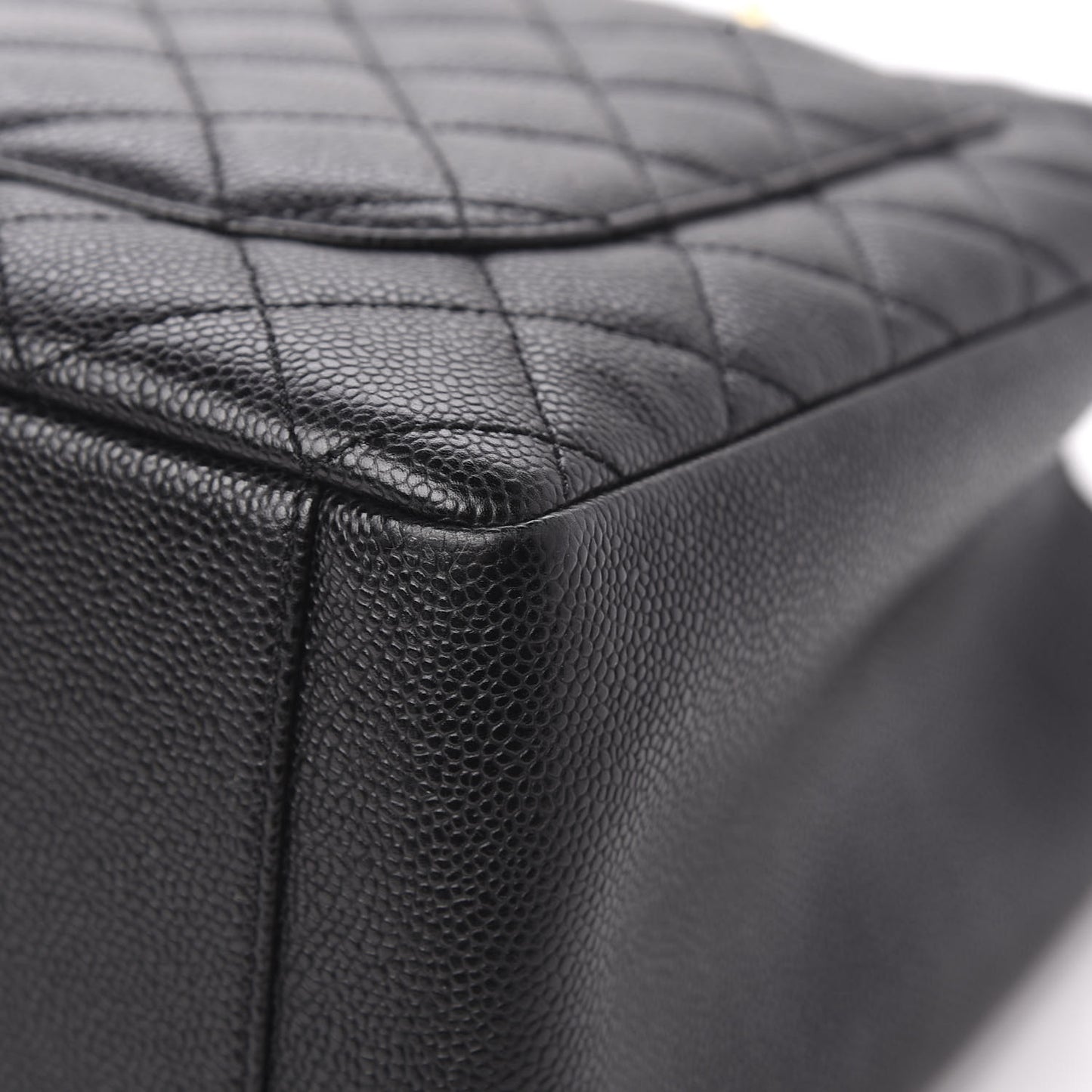 Caviar Quilted Grand Shopping Tote GST Black