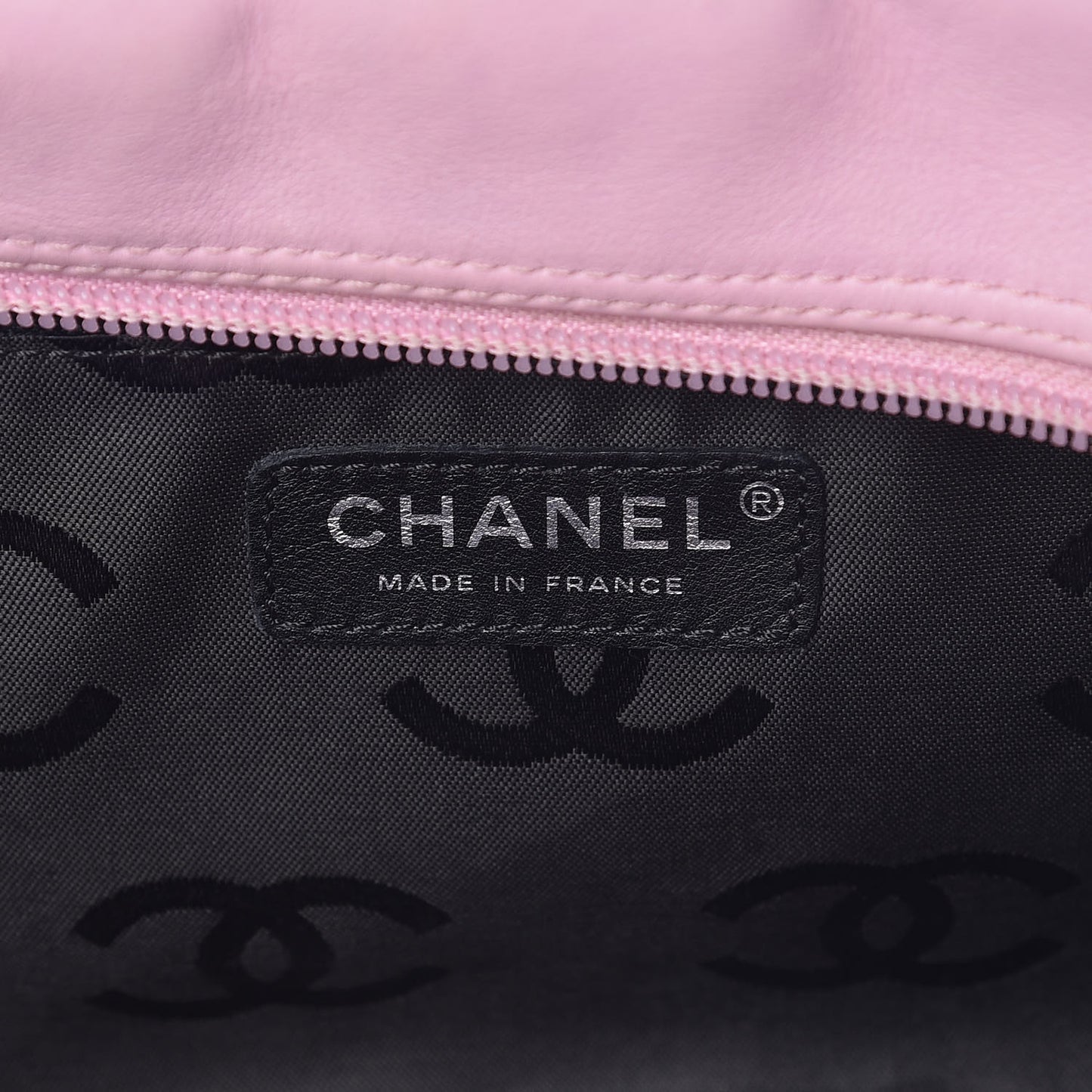 Calfskin Quilted Large Cambon Bowler Pink Black
