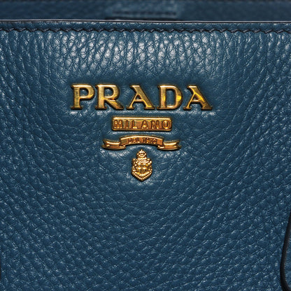 Prada Vitello Daino Large Shopping Tote Marine 6 of 11