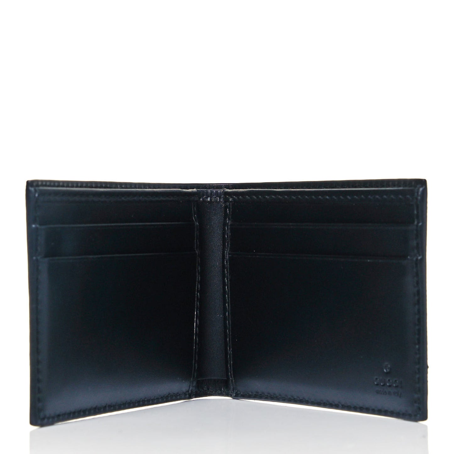 GG Supreme Monogram Kingsnake Bi-Fold Wallet Black Grey