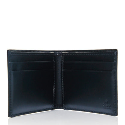 Gucci GG Supreme Monogram Kingsnake Bi-Fold Wallet Black Grey 5 of 7