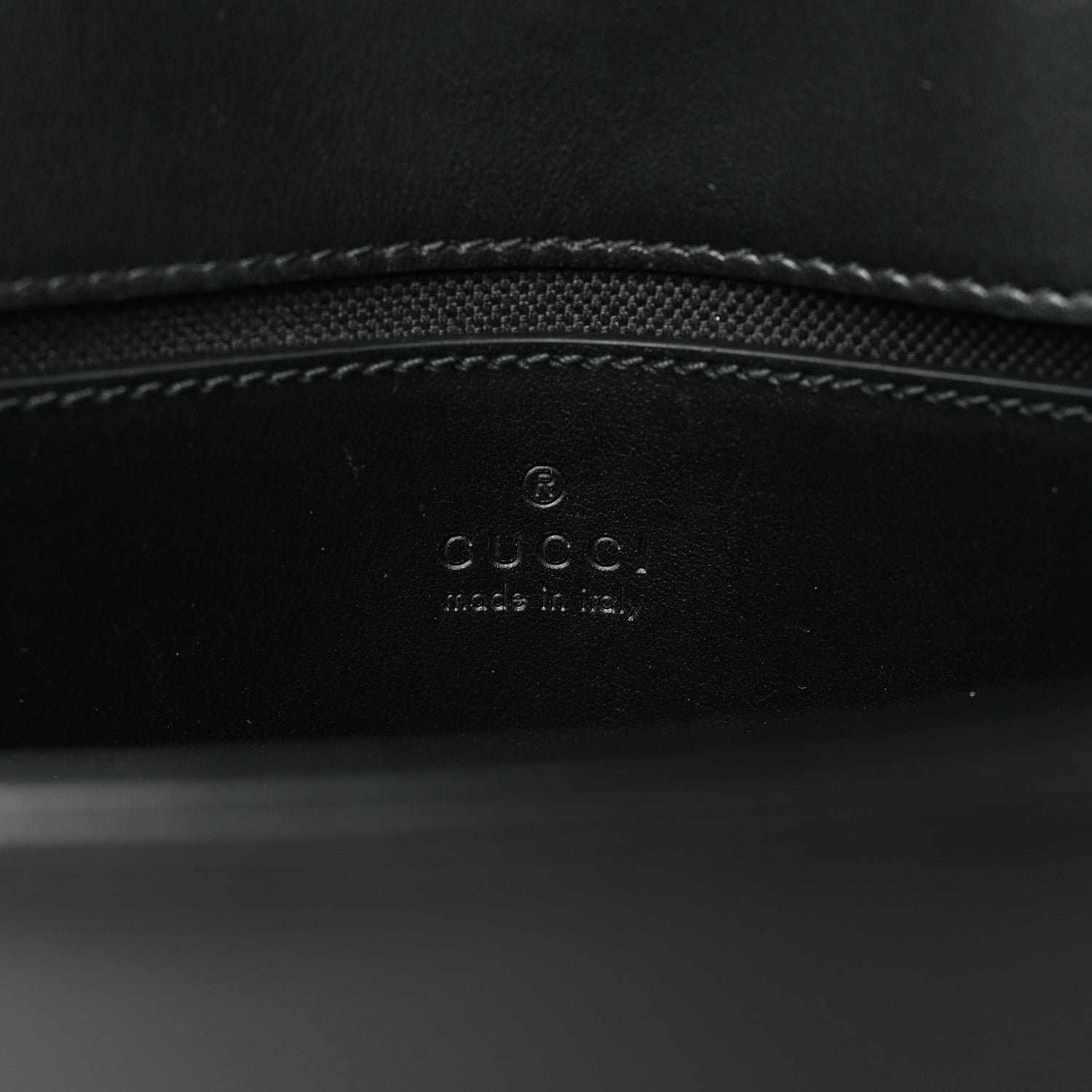 Gucci Calfskin Matelasse Monochrome Mini GG Marmont Shoulder Bag Black 6 of 10
