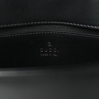 Gucci Calfskin Matelasse Monochrome Mini GG Marmont Shoulder Bag Black 6 of 10
