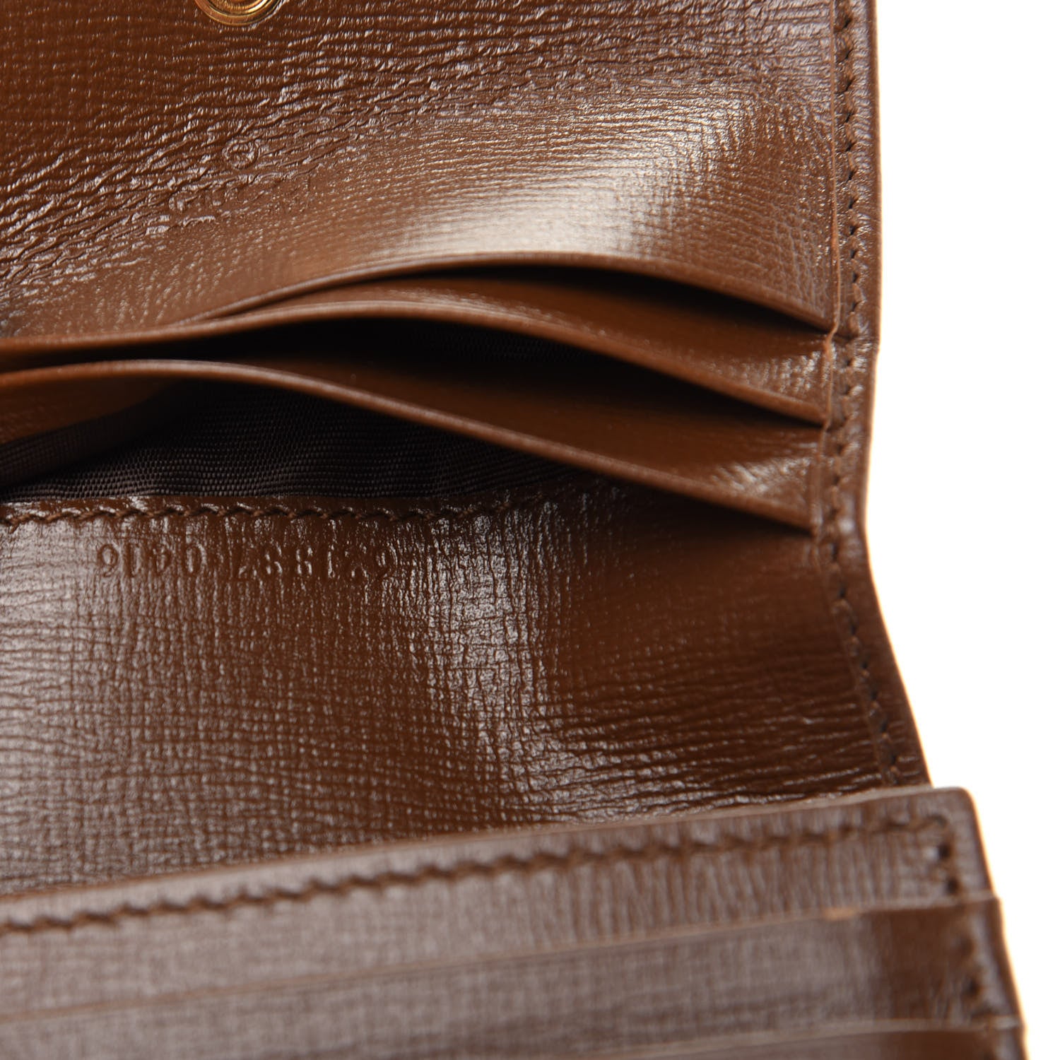 Gucci GG Supreme Monogram Horsebit 1955 Card Case Wallet Beige Ebony Brown Sugar 7 of 10