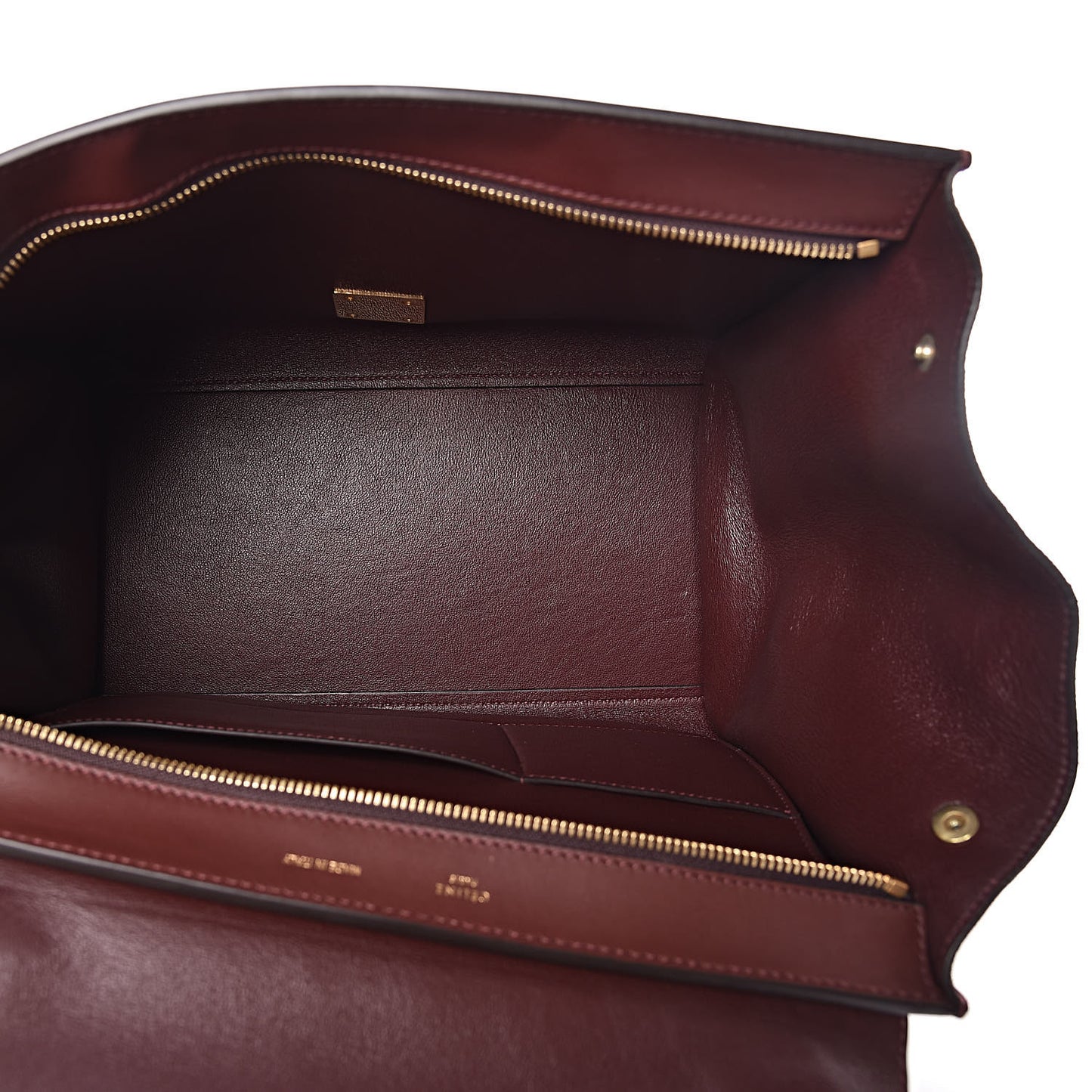 Smooth Calfskin Suede Medium Trapeze Burgundy