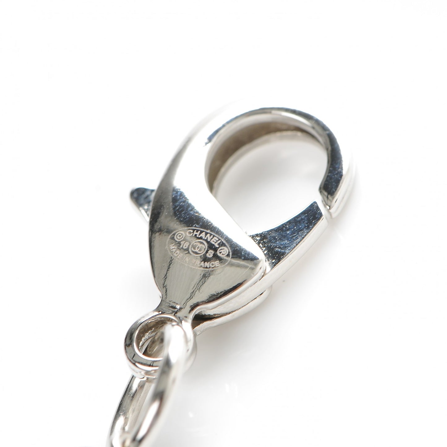 Resin Pearl CC Airplane Keychain Black White