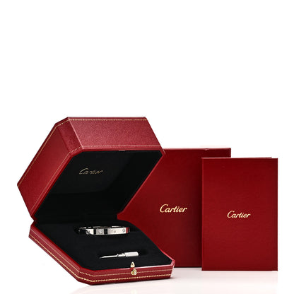 Cartier 18K White Gold 4 Diamond LOVE Bracelet 16 9 of 9