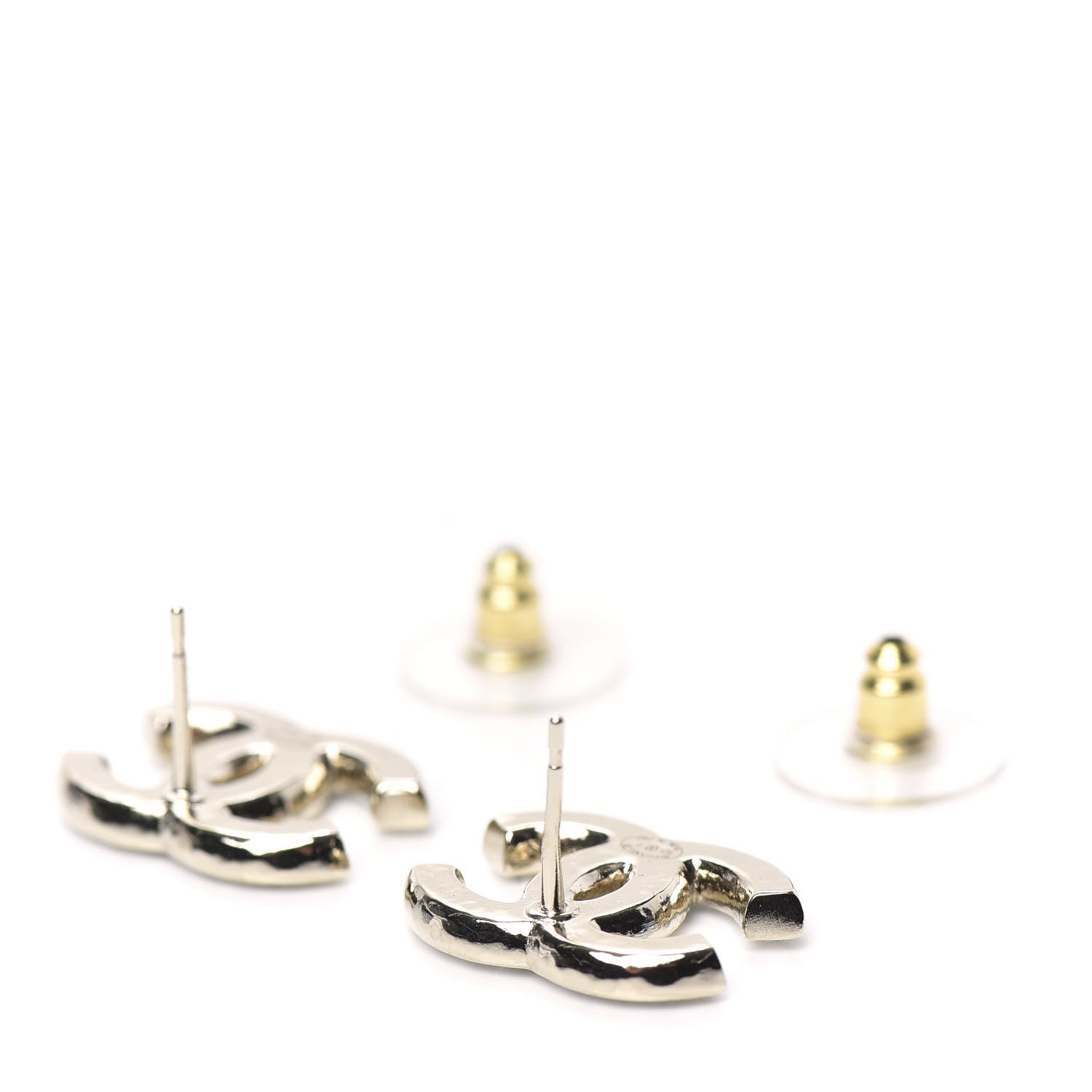 Chanel Pearl CC Earrings Light Gold 4 of 5