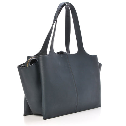 Celine Baby Grained Calfskin Medium Tri-Fold Bag Dark Sea 3 of 11