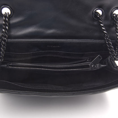 Saint Laurent Calfskin Y Quilted Monogram Medium Loulou Chain Satchel Black 5 of 9