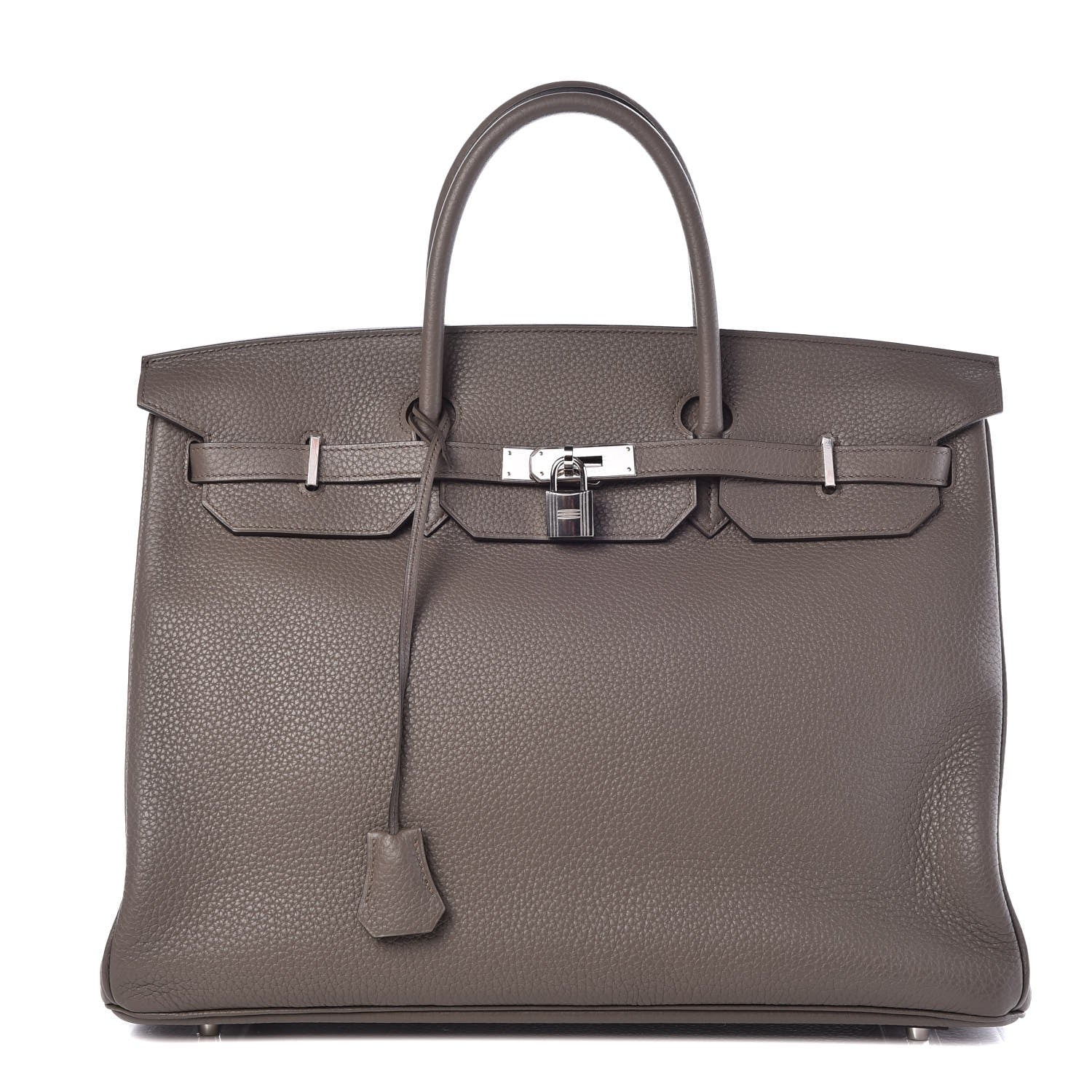 Hermes Taurillon Clemence Birkin 40 Etain 1 of 8