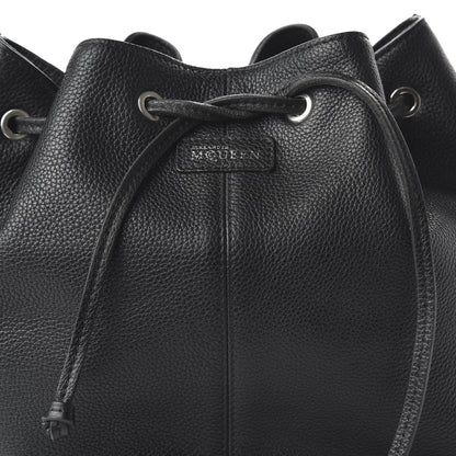 Alexander McQueen Calfskin Padlock Skull Bucket Bag Black 10 of 11