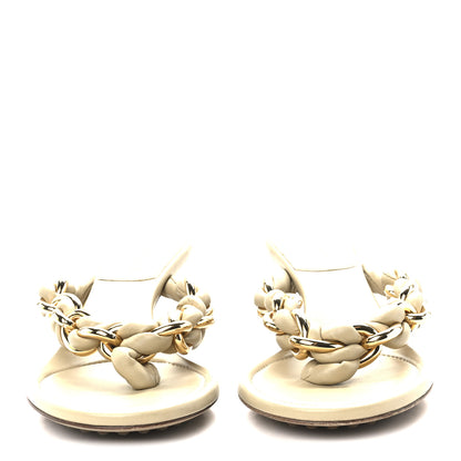 Bottega Veneta Nappa Dot Sandals 37 Cane Sugar 3 of 8