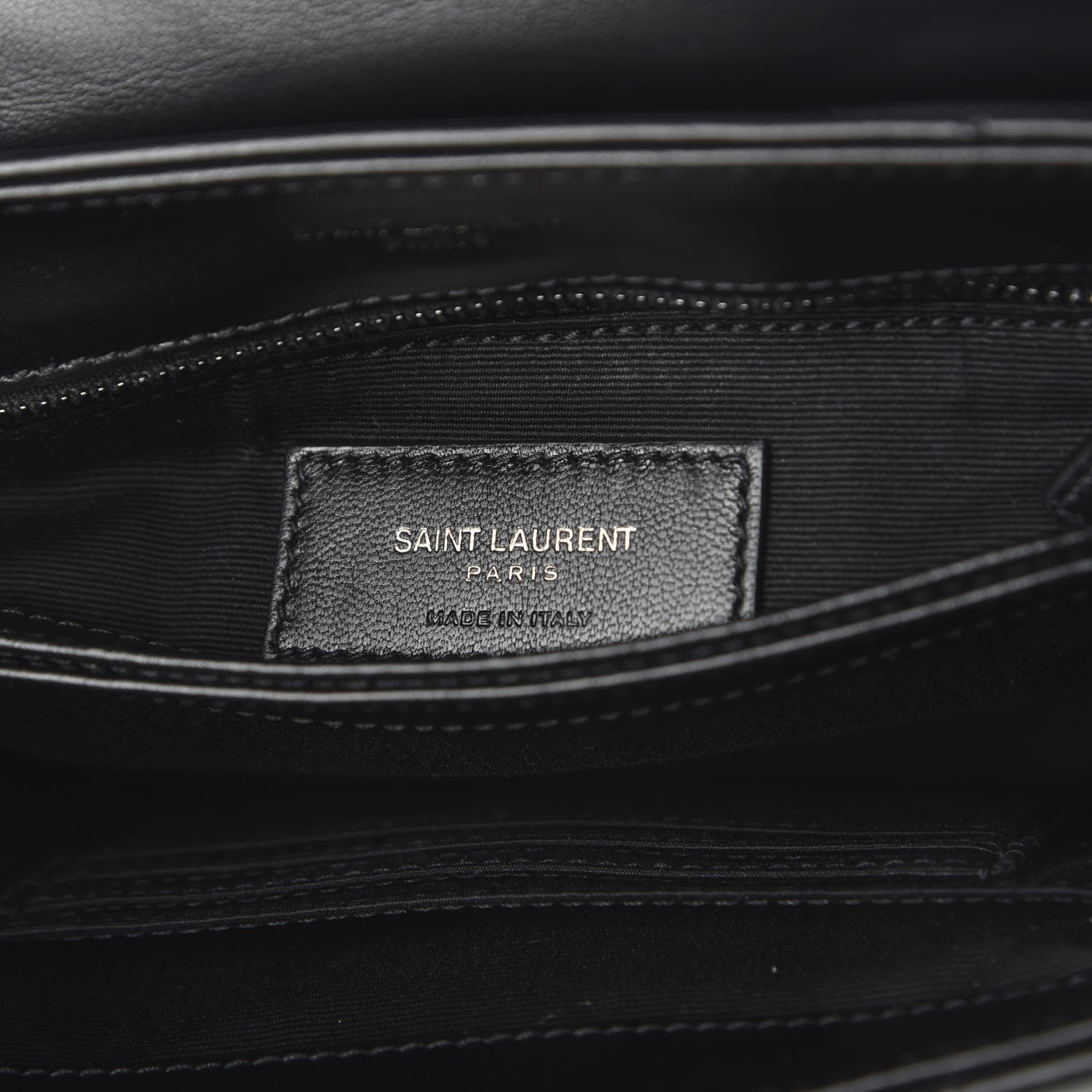 Saint Laurent Calfskin Y Quilted Monogram Toy Loulou Crossbody Bag Black 7 of 9