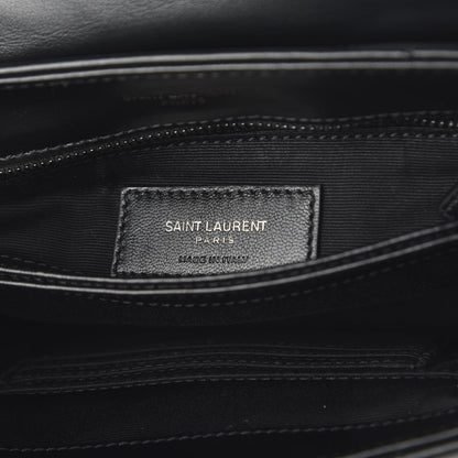 Saint Laurent Calfskin Y Quilted Monogram Toy Loulou Crossbody Bag Black 7 of 9
