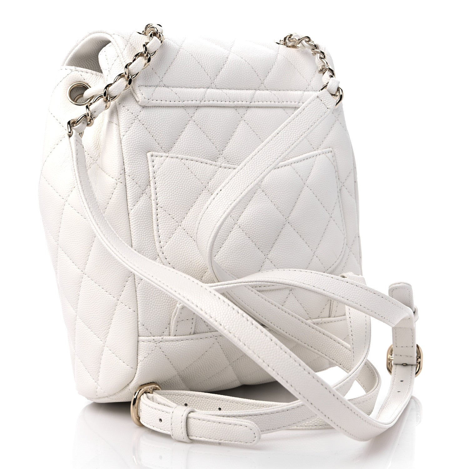 Chanel Caviar Quilted Mini Urban Spirit Backpack White 3 of 9
