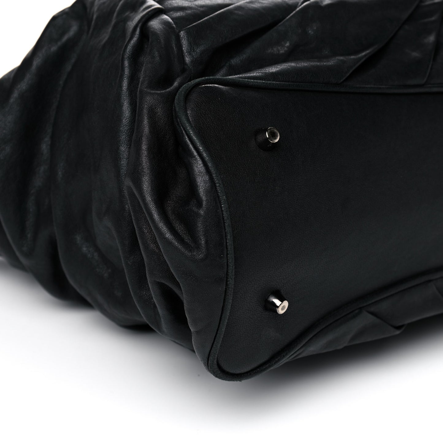Lambskin Maggie Soft Knot Hobo Black