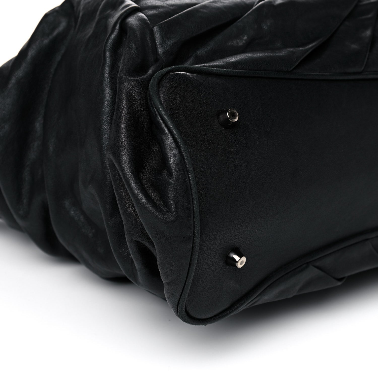 Burberry Lambskin Maggie Soft Knot Hobo Black 9 of 17