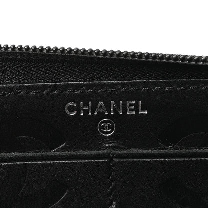 Chanel Calfskin Quilted Cambon Large Gusset Zip Around Wallet Black 6 of 9