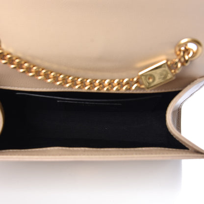 Saint Laurent Grain De Poudre Small Monogram Kate Satchel Nude Powder 5 of 13