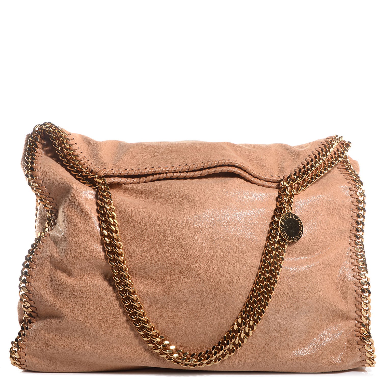 Stella McCartney Faux Leather Shaggy Deer Large Falabella Fold Over Tote 1 of 10