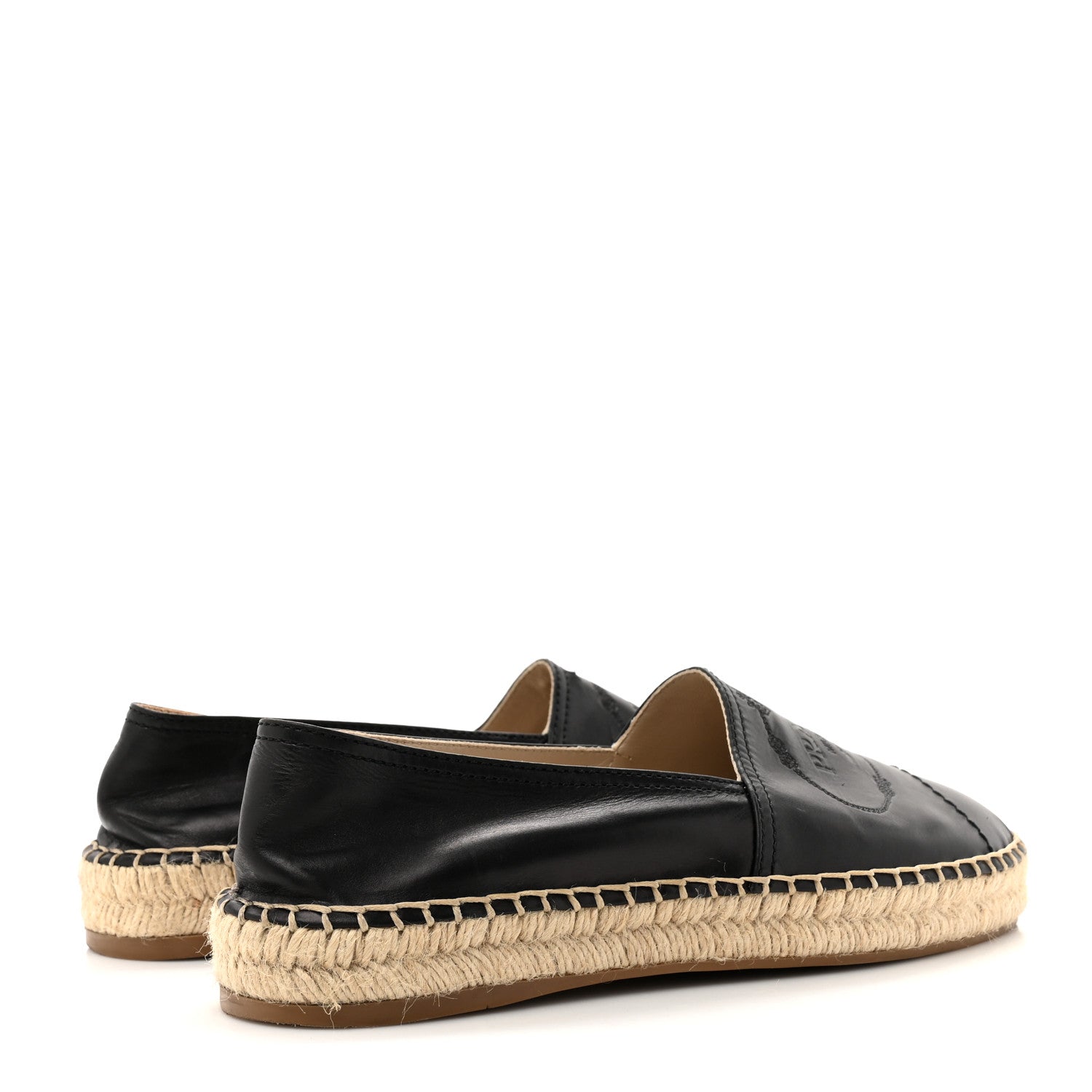 Prada Nappa Logo Cap Toe 20mm Espadrilles 37 Black 4 of 14