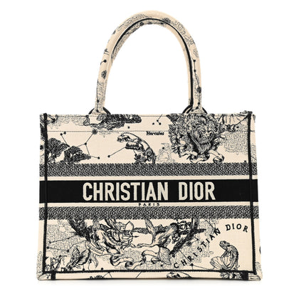 Christian Dior Canvas Zodiac Toile De Jouy Embroidered Medium Book Tote Latte 1 of 9