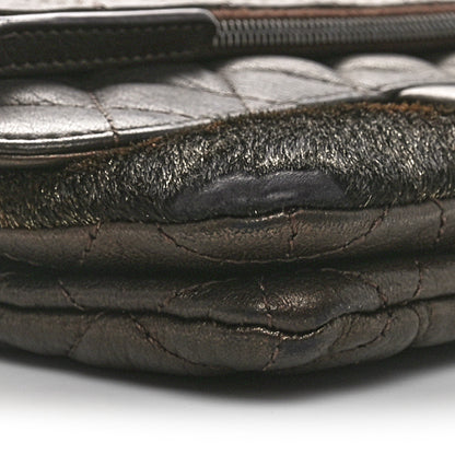 Chanel Metallic Lambskin Pony Hair Quilted Multi Bag Bronze 9 of 11