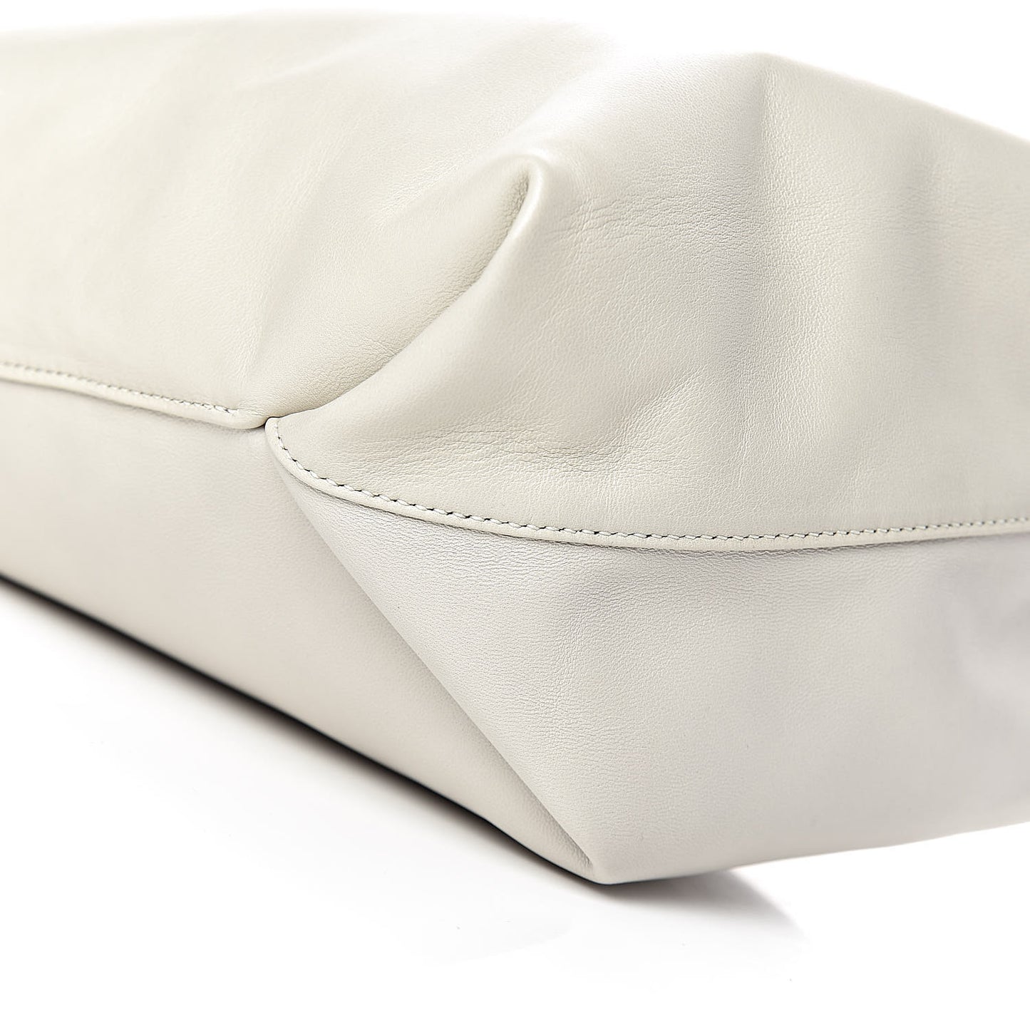 Lambskin Small Teddy Bucket Bag White