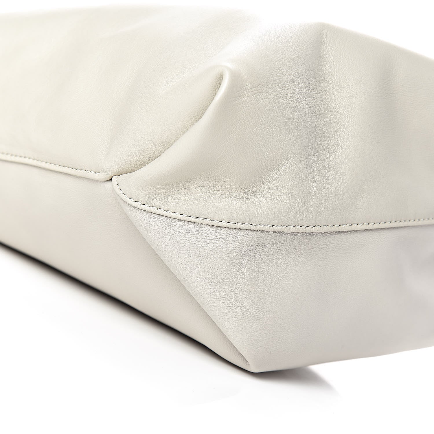 Saint Laurent Lambskin Small Teddy Bucket Bag White 7 of 10