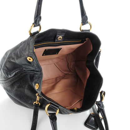 Prada Vitello Shine Shoulder Bag Zaffiro 5 of 8