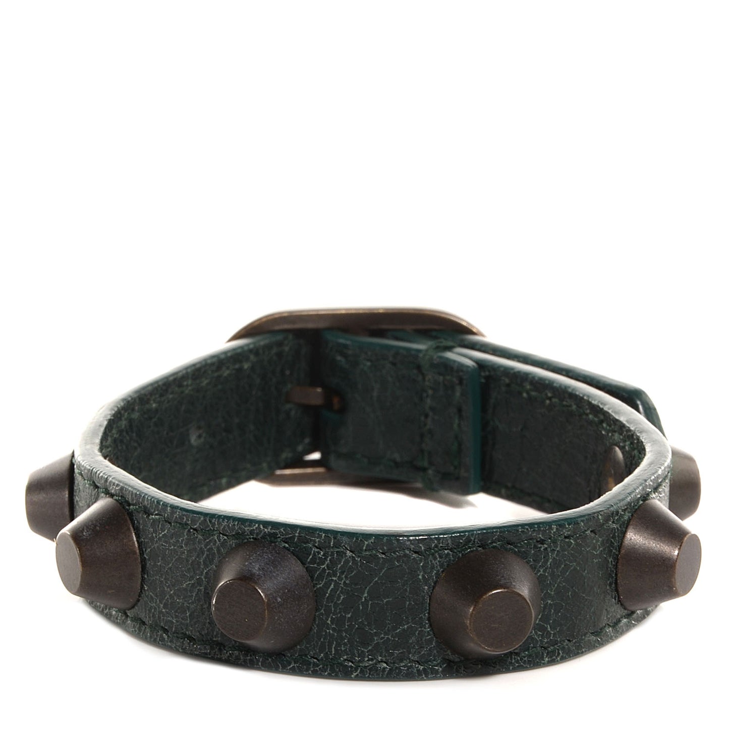 Agneau Arena Classic Hardware All Stud Bracelet Size Medium Poker Fonce