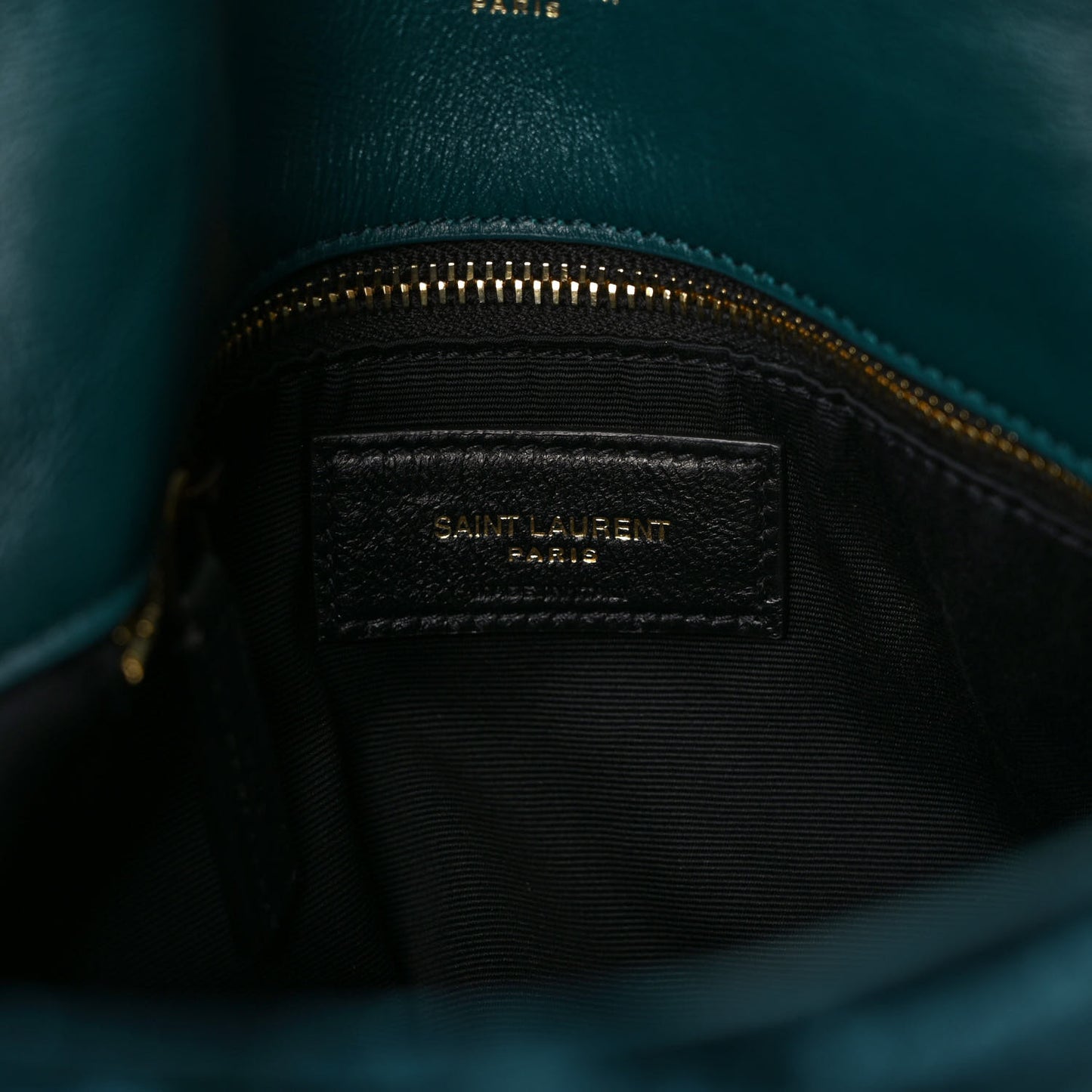 Crushed Velvet Quilted Small Loulou Puffer Monogram Chain Satchel Emerald
