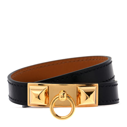 Hermes Chamonix Rivale Double Tour Bracelet XS Black 1 of 7
