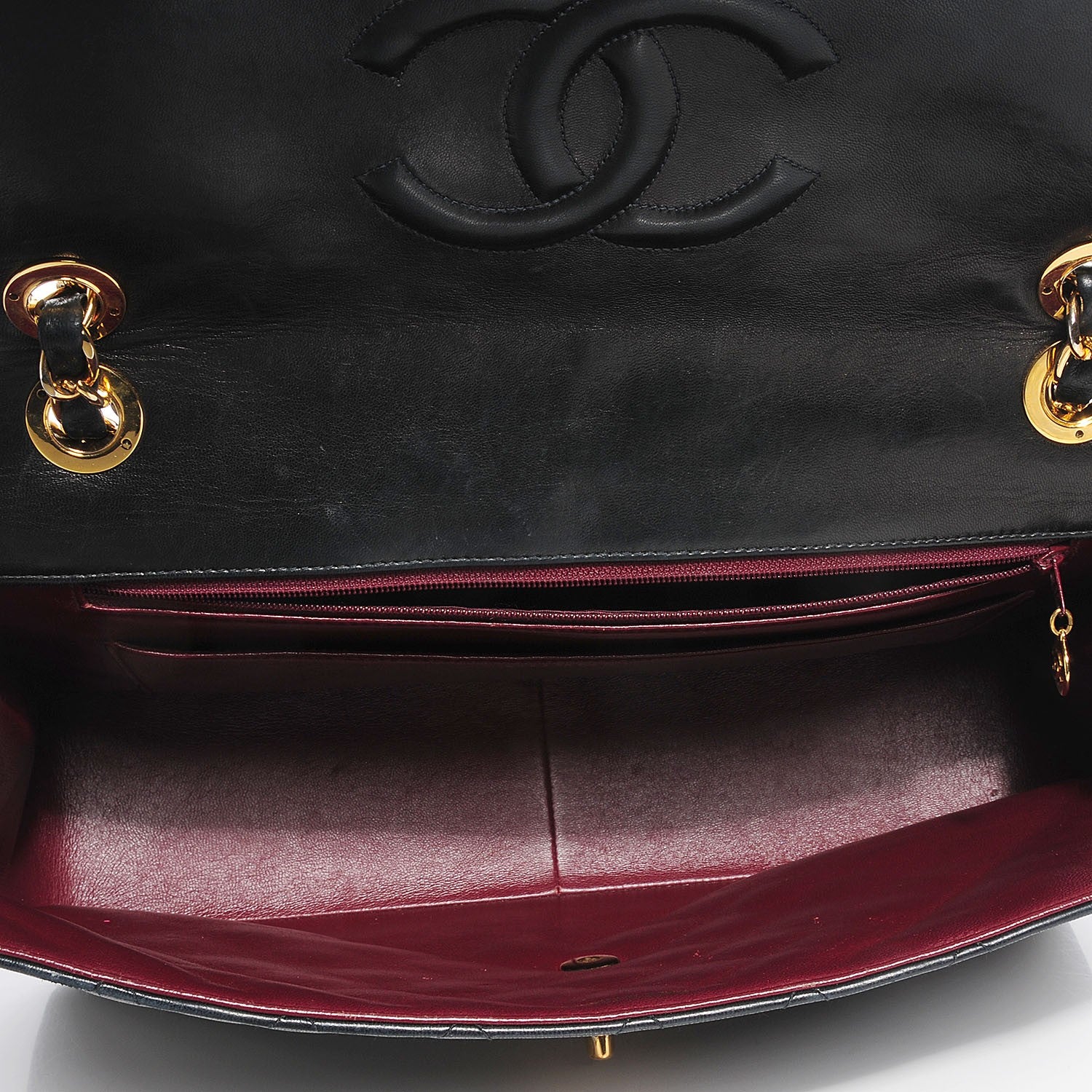 Chanel Lambskin Quilted XL Jumbo Flap Black 7 of 8