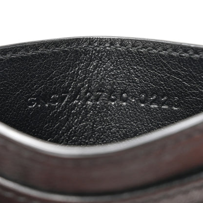 Saint Laurent Lambskin Carre Quilted Cassandre Credit Card Case Black 7 of 10
