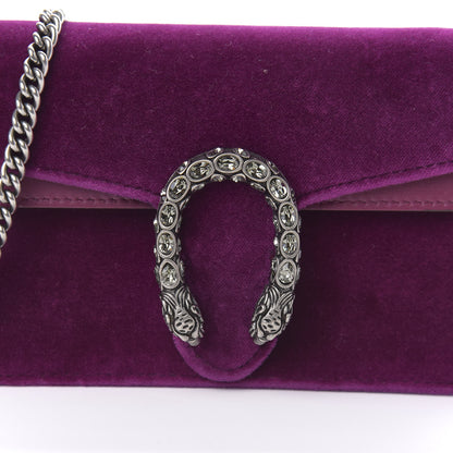 Gucci Velvet Super Mini Dionysus Shoulder Bag Fuchsia Violet Cyclamen 10 of 10