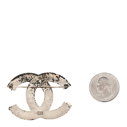 Chanel Baguette Crystal CC Brooch Silver 2 of 5