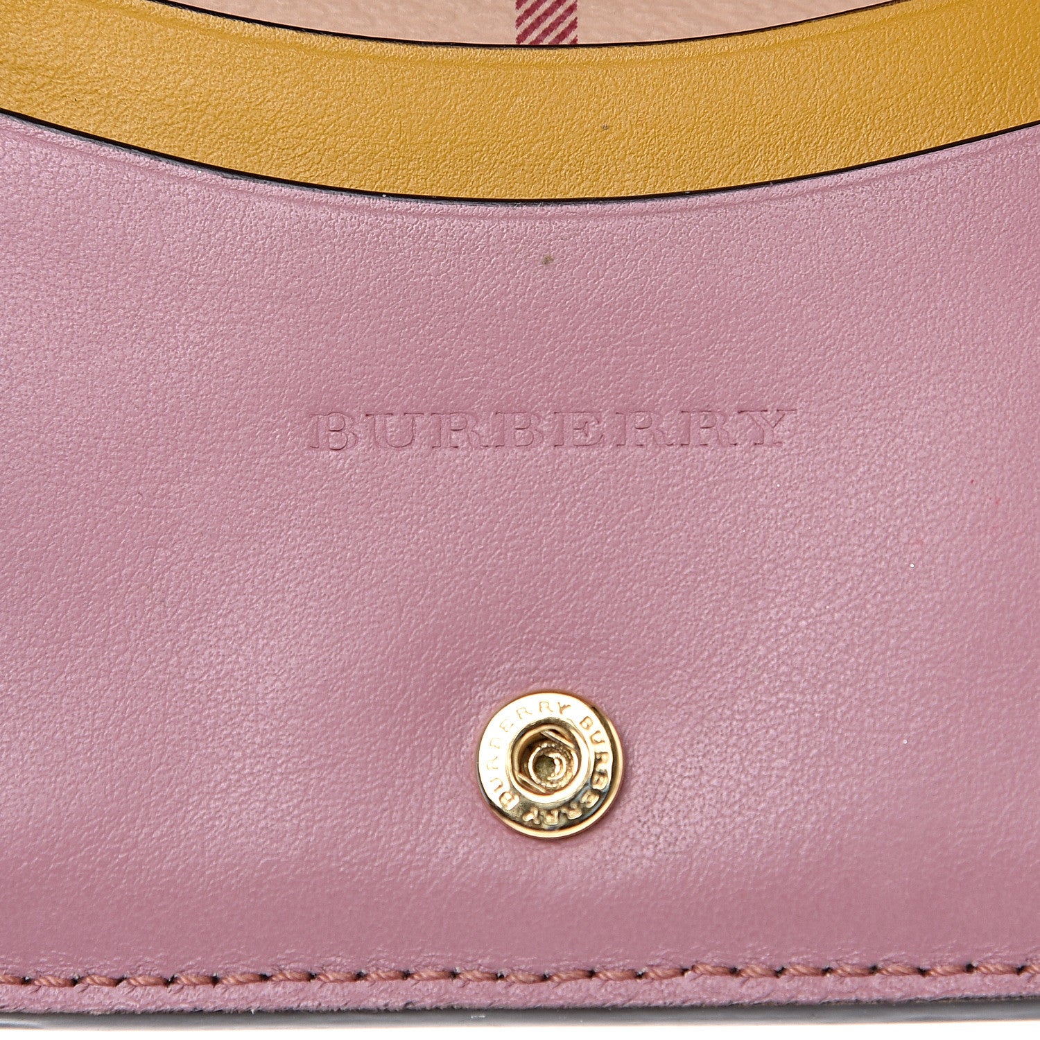 Burberry Soft Grain Calfskin Haymarket Check Camberwell Card Case Cinnamon Red Multi 5 of 8