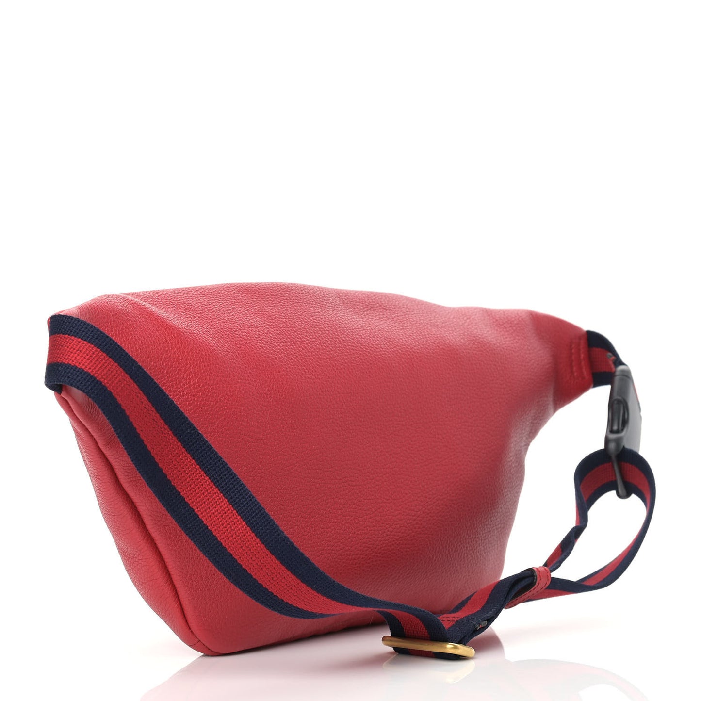 Grained Calfskin Logo Belt Bag Hibiscus Red