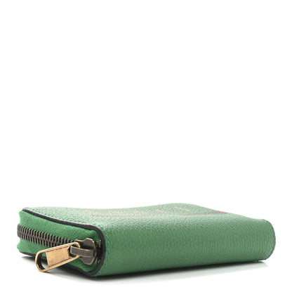 Gucci Calfskin Logo Zip Around Card Case Green 4 of 7